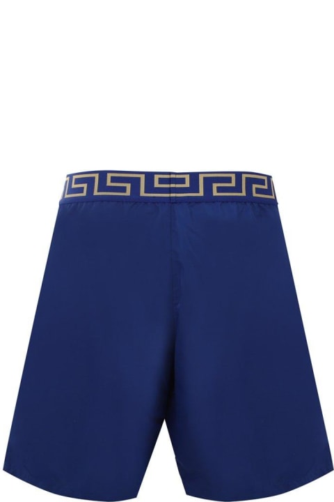 Pants for Men Versace Greca Waistband Swim Shorts