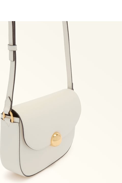 Homeware Furla Moonlight S Crossbody Bag In Cream Leather