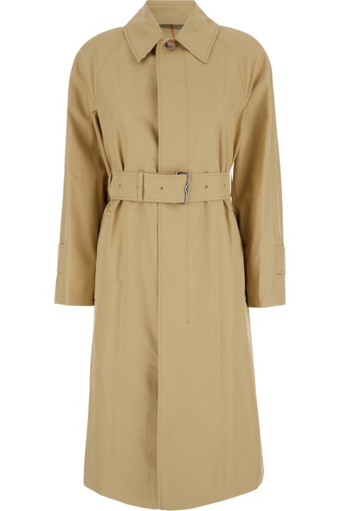 Burberry Coats & Jackets for Women Burberry Beige Trench Coat With Matching Belt In Cotton Woman