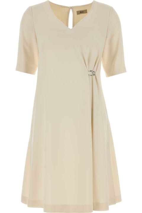 Homeware Herno Ivory Stretch Crepe Dress
