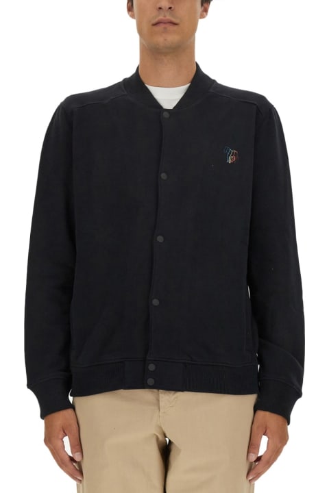 PS by Paul Smith Coats & Jackets for Men PS by Paul Smith Bomber Jacket With Logo Embroidery