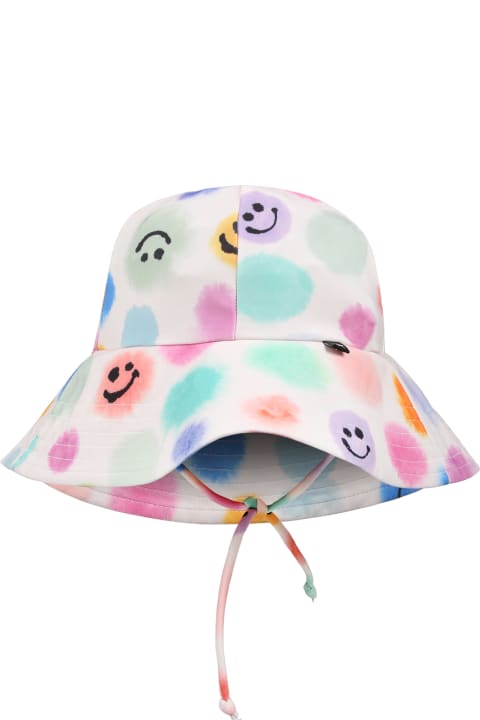 Accessories & Gifts for Girls Molo White Cloche For Kids With Smiley