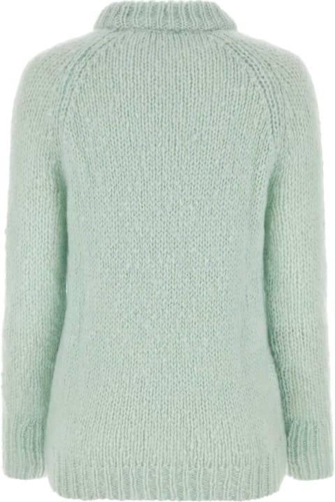 ウィメンズ新着アイテム Cecilie Bahnsen Mint Green Mohair Blend Sweater