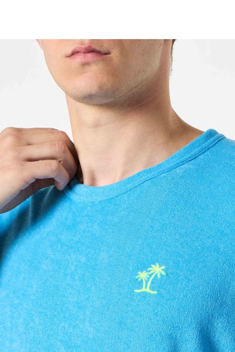 MC2 Saint Barth Clothing for Men MC2 Saint Barth Man Terry Bluette T-shirt With Pocket