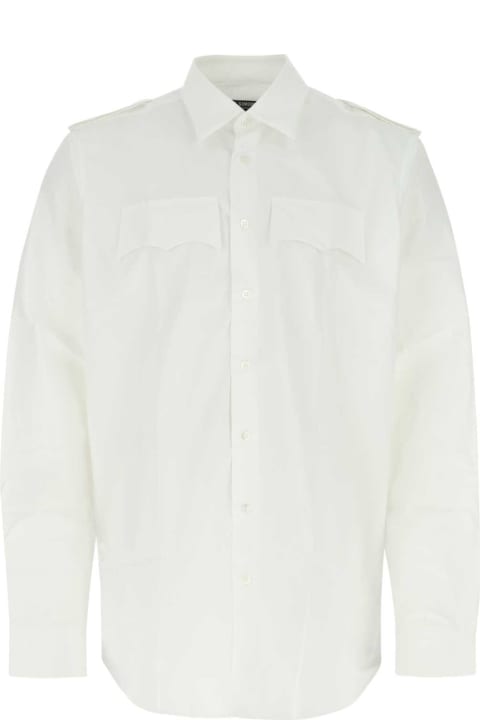 Raf Simons for Women Raf Simons White Poplin Oversize Shirt