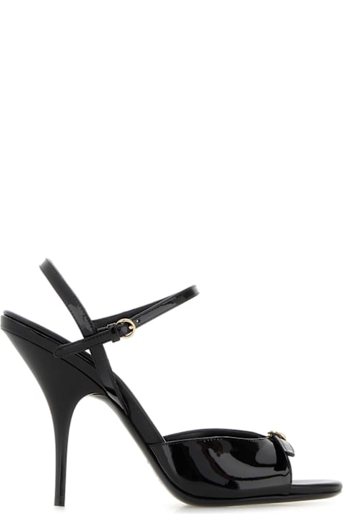 Homeware Miu Miu Black Leather Sandals