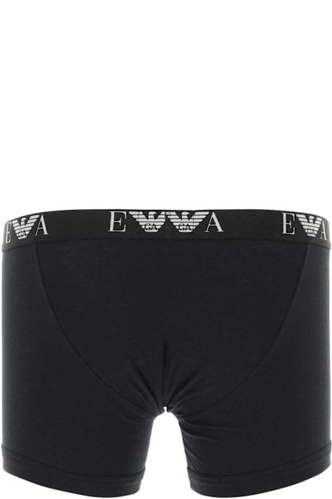 Emporio Armani Underwear for Women Emporio Armani Black Cotton Boxer Set