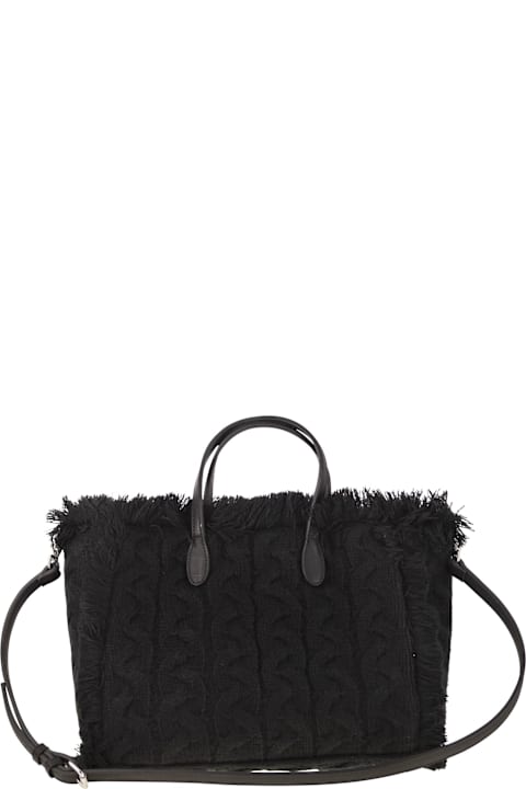 MC2 Saint Barth Colette - Wool-effect Bag With Logo And Rhinestones