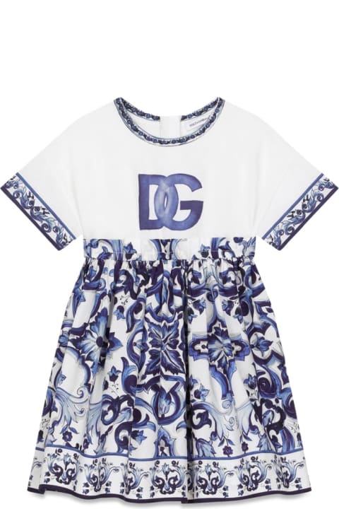 ウィメンズ Dolce & Gabbanaのワンピース＆ドレス Dolce & Gabbana Tris Majolica Short Sleeve Dress