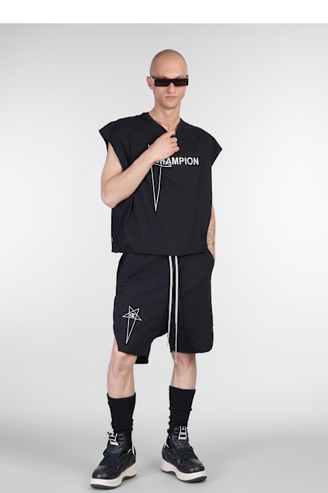 Rick Owens x Champion for Women Rick Owens x Champion Beveled Pods Shorts In Black Cotton