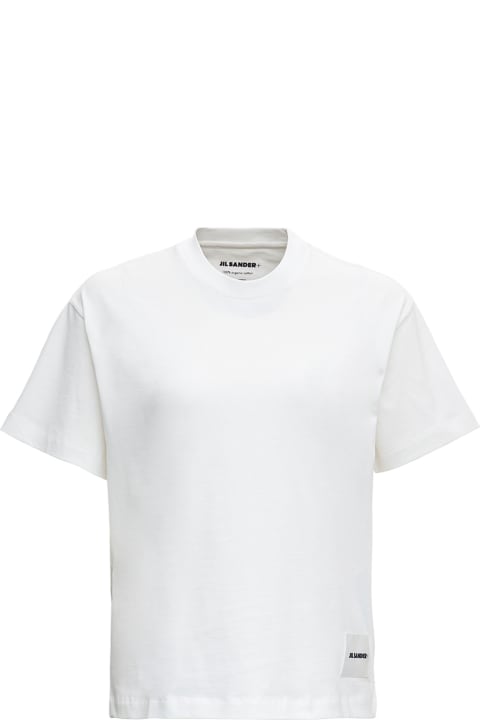 Jil Sander Topwear for Women Jil Sander Set Of Three White Cotton T-shirts With Logo