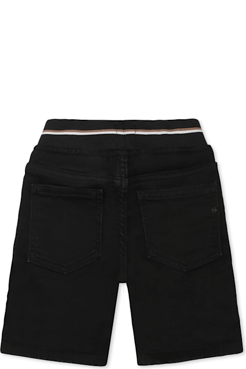 Hugo Boss Bottoms for Baby Boys Hugo Boss Black Shorts For Baby Boy With Logo