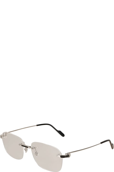 ウィメンズ Cartier Eyewearのアイウェア Cartier Eyewear Clear Frameless Sunglasses Sunglasses