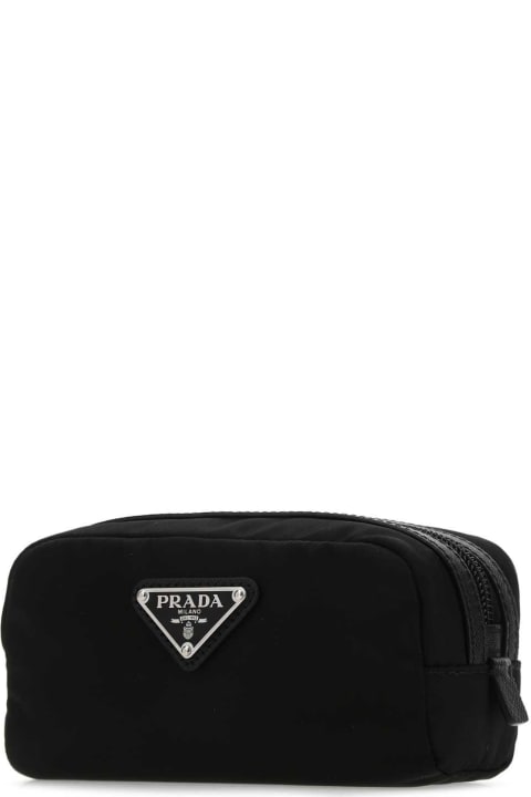 Luggage for Men Prada Black Re-nylon Beauty Case