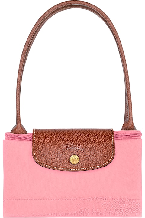 Longchamp 'm Le Pliage Original' Pink Handbag With Embossed