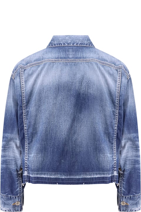 Dsquared2 Coats & Jackets for Women Dsquared2 Dsquared2 Summer Lovers Denim Jacket With Rafia Profiles