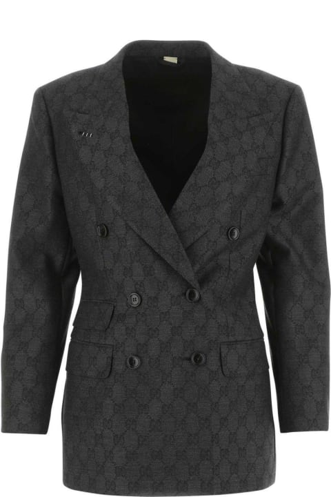 Gucci for Women Gucci Gg Jacquard Double-breasted Jacket