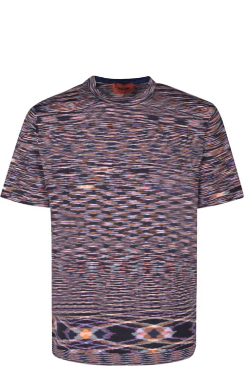Missoni Topwear for Men Missoni Stripe-printed Short-sleeved Crewneck T-shirt