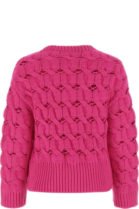 Fashion for Women Valentino Garavani Pink Pp Wool Blend Oversize Sweater