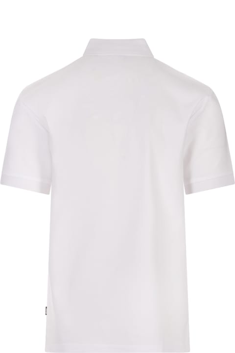 Hugo Boss for Men Hugo Boss White Cotton Jersey Polo Shirt With Logo Plaque