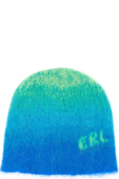 メンズ ERLのデジタルアクセサリー ERL Multicolor Mohair Blend Beanie Hat
