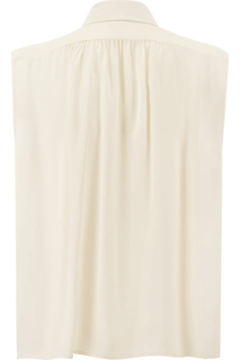 Elisabetta Franchi for Women Elisabetta Franchi White Sleevless Shirt