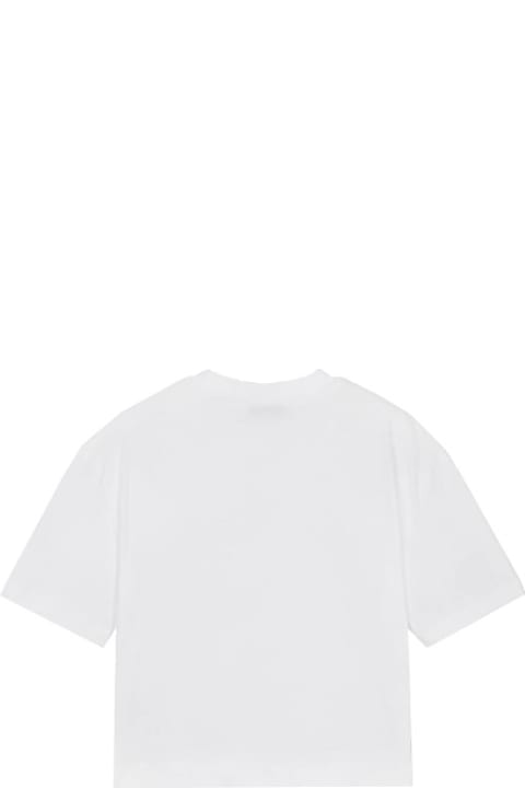Homeware MSGM White T-shirt For Girl With Logo