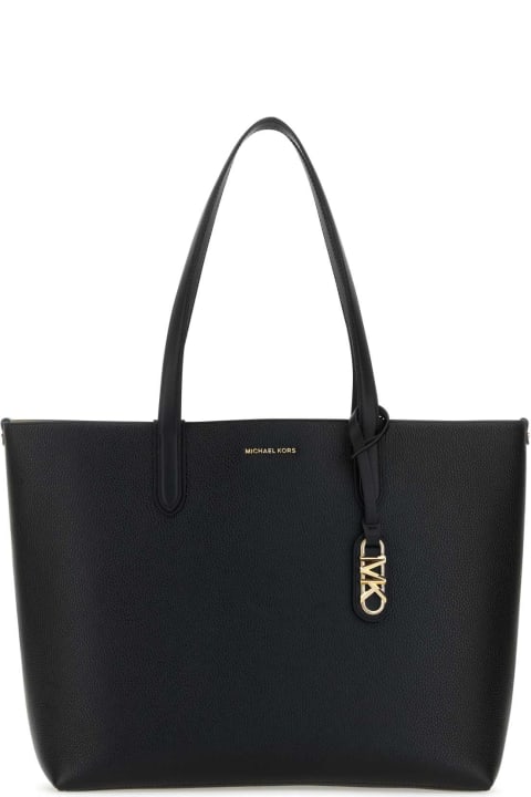 Michael Kors Totes for Women Michael Kors Black Leather Extra-large Eliza Shopping Bag