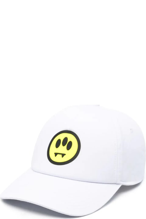 メンズ 帽子 Barrow White Baseball Hat With Logo
