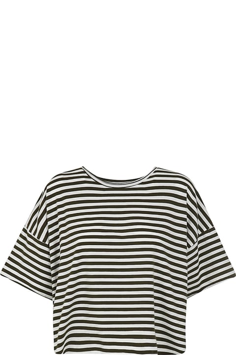 S/s Round Neck Stripped Over Sweater