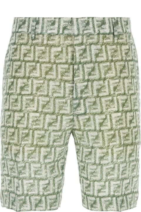 メンズ Fendiのボトムス Fendi Printed Linen Bermuda Shorts
