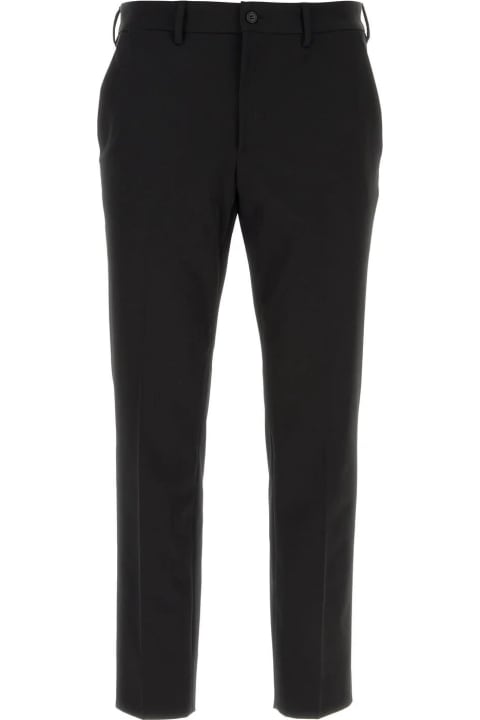 Pants for Men Prada Black Stretch Polyester Pant