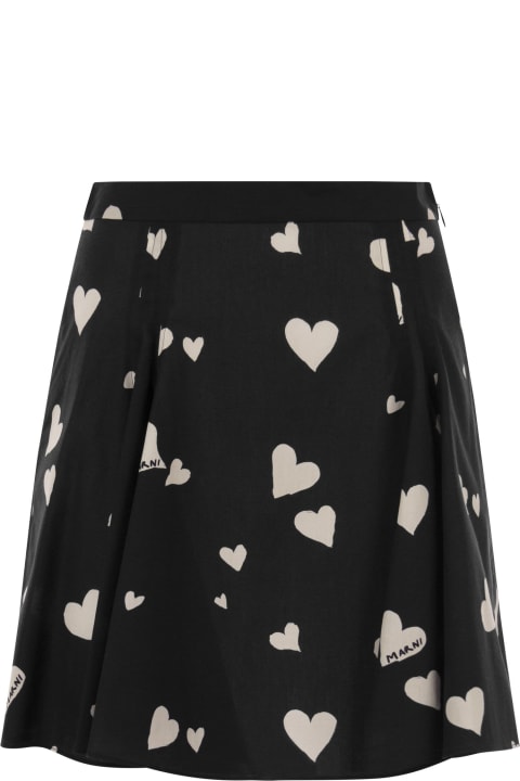 Marni for Women Marni Skirt With Heart Motif