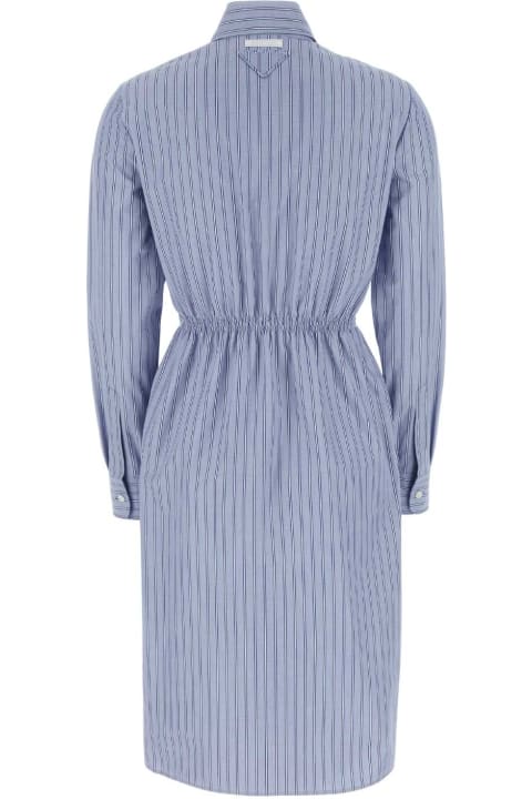 Homeware Prada Embroidered Chambray Shirt Dress