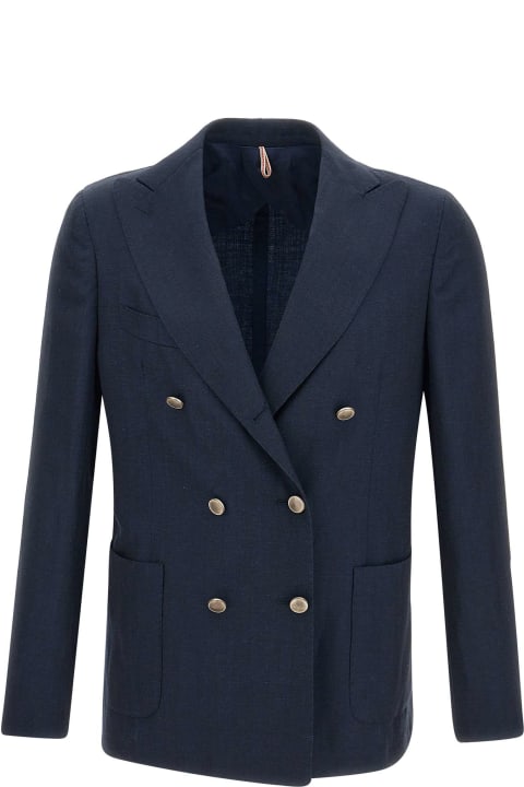 Santaniello Coats & Jackets for Men Santaniello Wool And Linen Blazer