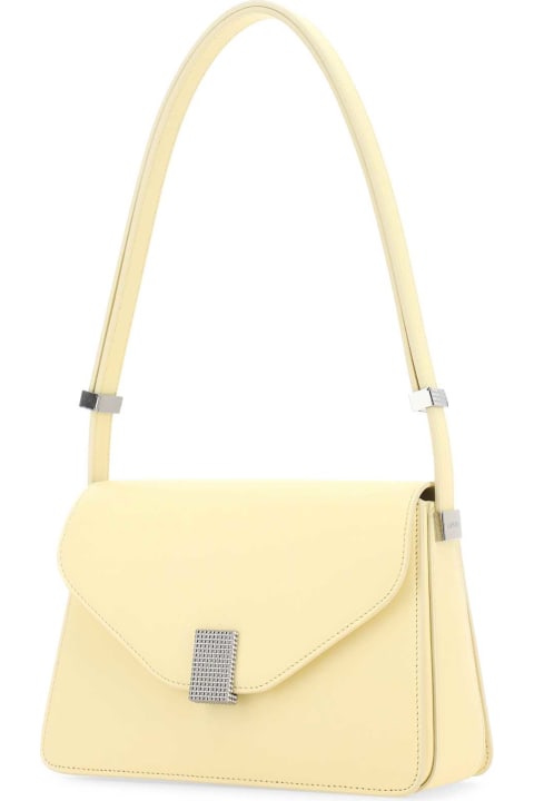 Fashion for Women Lanvin Pastel Yellow Leather Concerto Shoulder Bag