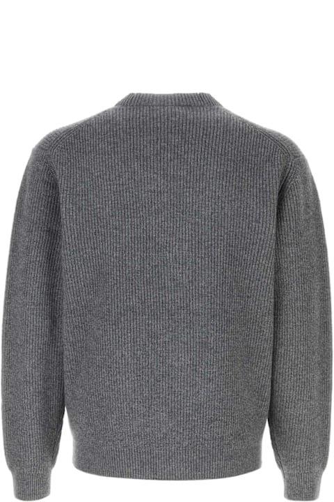 Maison Kitsuné for Men Maison Kitsuné Dark Grey Wool Blend Cardigan