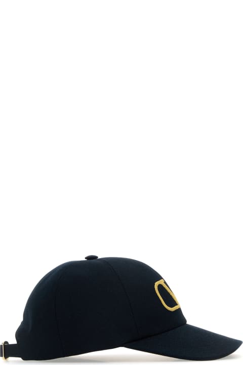 أدوات منزلية Valentino Garavani Black Cotton Baseball Cap