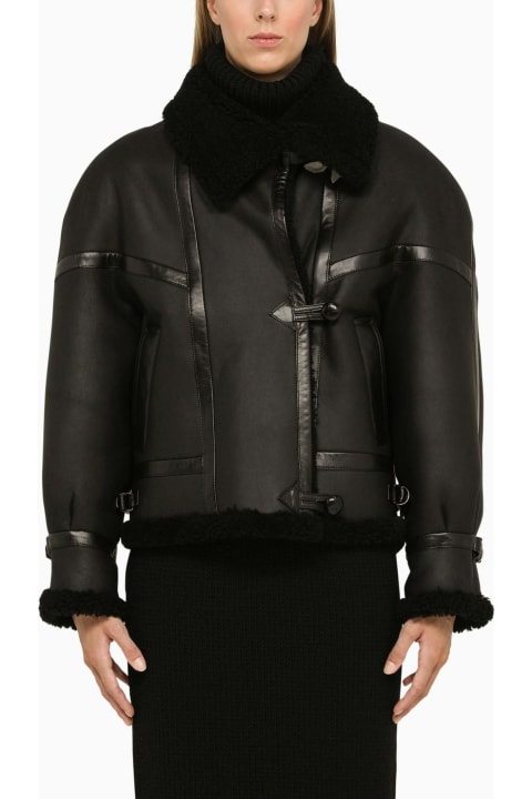 Saint Laurent Women Saint Laurent Black Leather Jacket