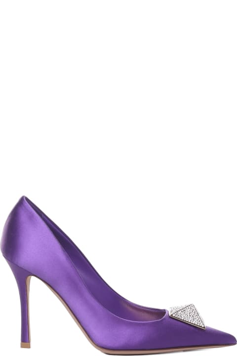 Valentino Garavani High-Heeled Shoes for Women Valentino Garavani One Stud Décolleté With Silk And Crystals