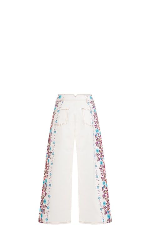 Etro Jeans for Women Etro Floral-printed Wide-leg Stretched Jeans