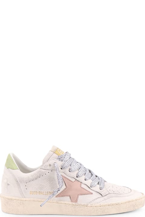 Golden Goose أحذية سنيكرز لـ السيدات Golden Goose Ball Star Leather Sneakers With Iconic Contrasting Star
