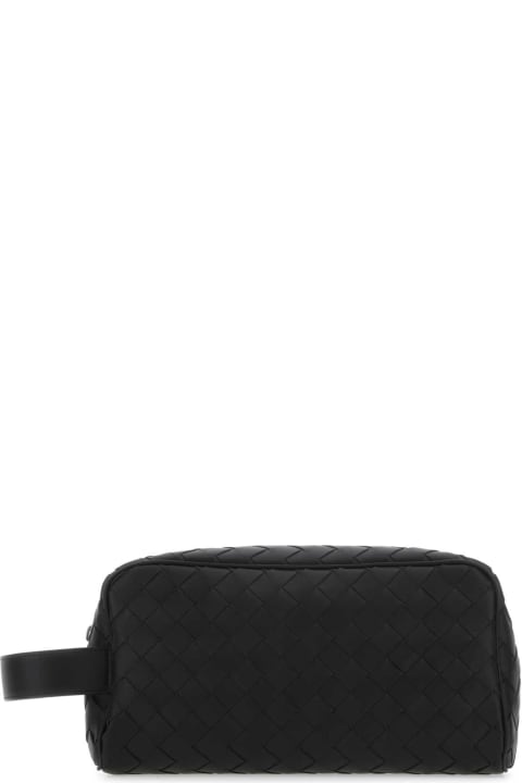 Bottega Veneta Bags for Men Bottega Veneta Black Leather Beauty Case