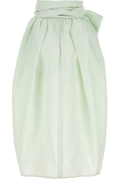 ウィメンズ新着アイテム Cecilie Bahnsen Mint Green Polyester Blend Skirt