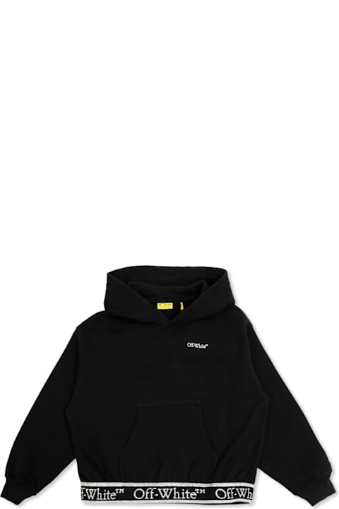 Off-White Sweaters & Sweatshirts for Girls Off-White Bookish Logoband Cropped Hoodie