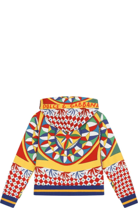 Dolce & Gabbana Sweaters & Sweatshirts for Women Dolce & Gabbana Zipped Hoodie With Cart Print