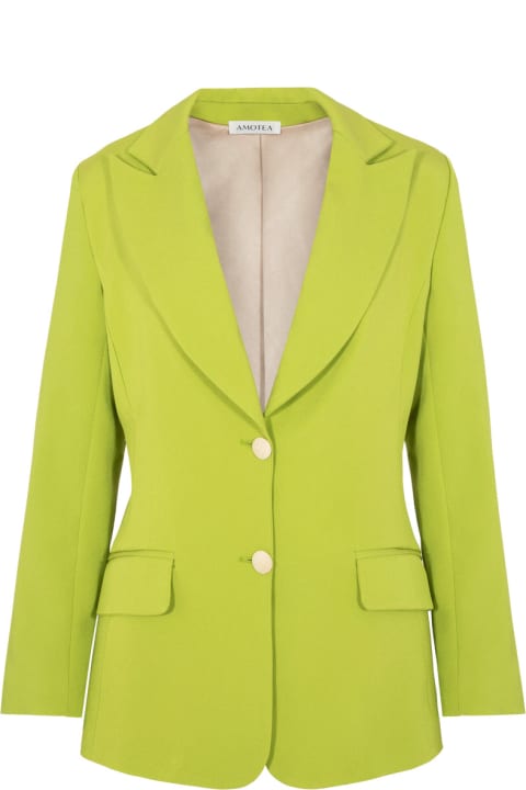 Amotea Coats & Jackets for Women Amotea Mia Blazer In Lime Viscose