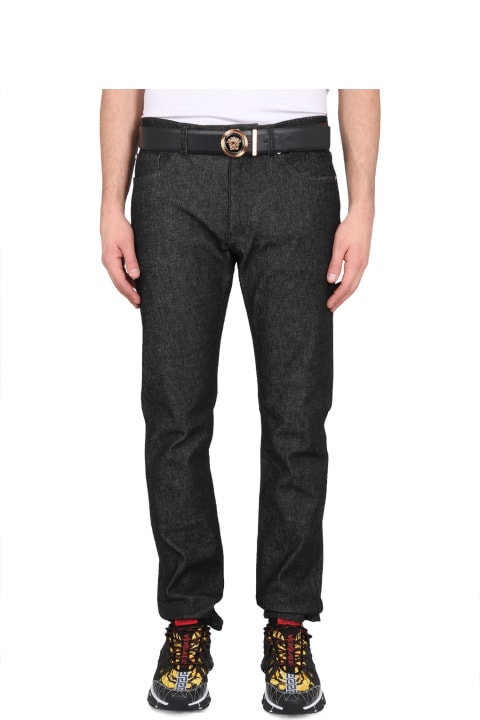 Pants for Men Versace 5-pocket Slim Fit Jeans