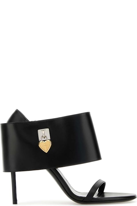 Fashion for Women Givenchy Black Leather Shark Sandals