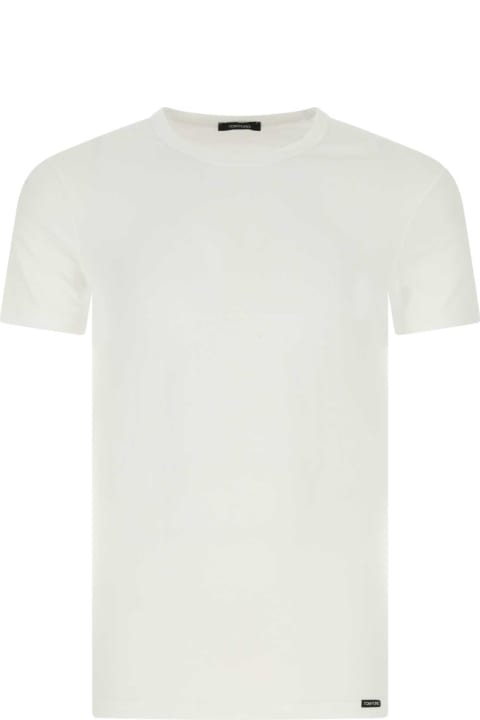Tom Ford Sale for Men Tom Ford White Stretch Cotton T-shirt